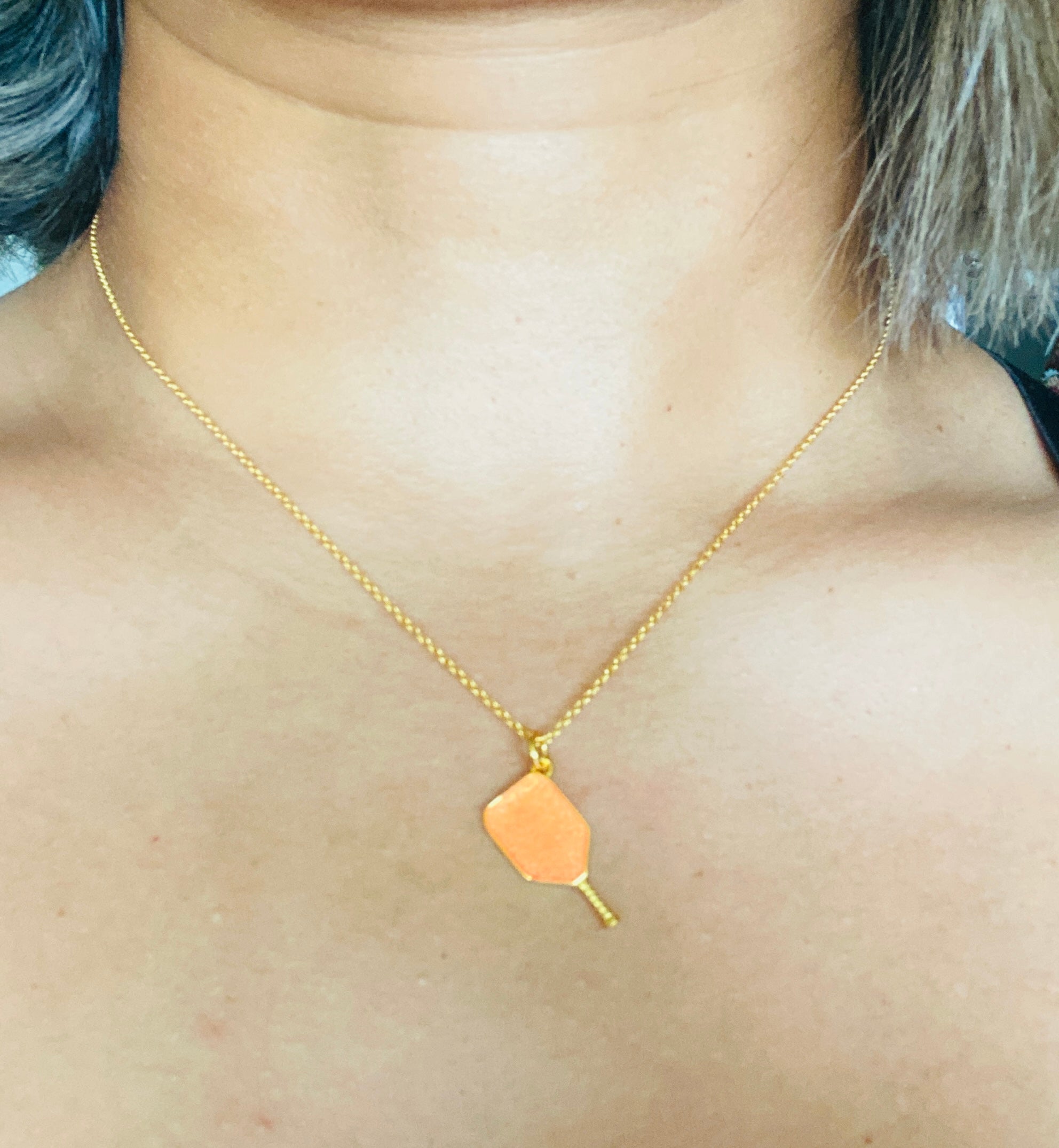 Pickleball jewelry pendant necklace