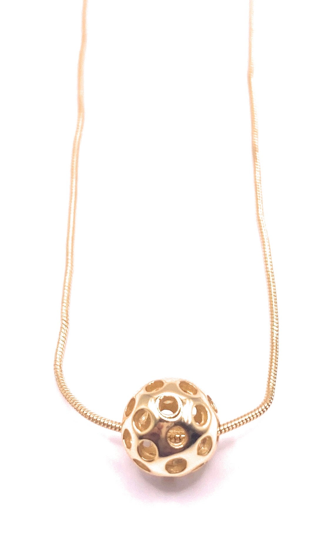 gold pickleball necklace