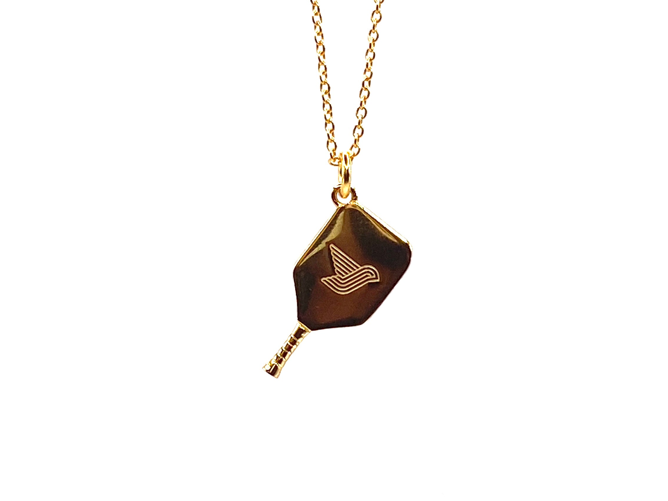 Pickleball jewelry gold necklace