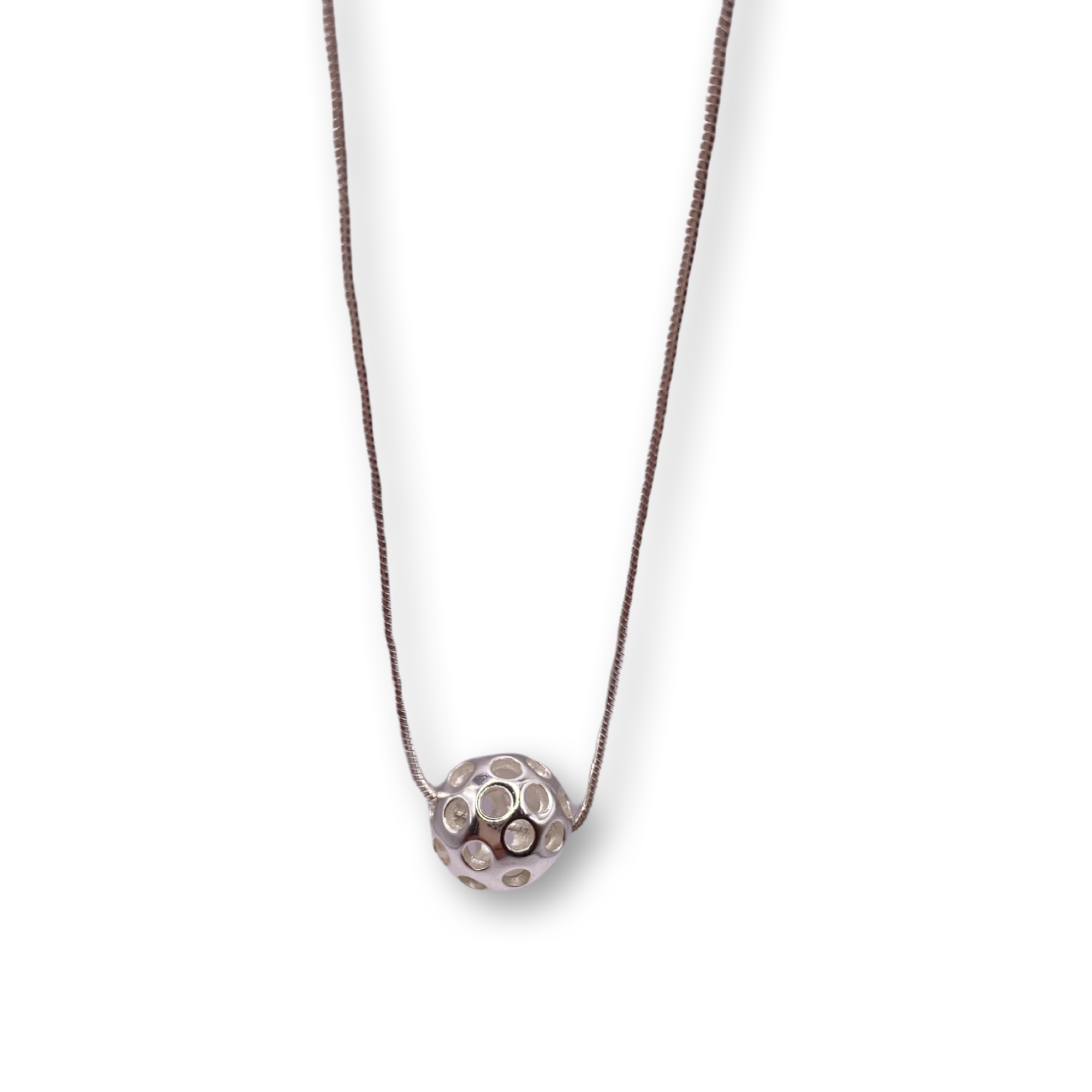 Gold and Silver Pickleball Necklace Silver
